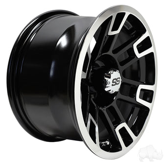 RHOX RX391, Machined Gloss Black, 14x7 ET-25