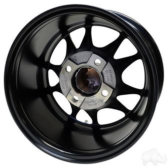 RHOX RX393, Machined Gloss Black, 12x7 ET-25