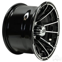 RHOX RX393, Machined Gloss Black, 12x7 ET-25