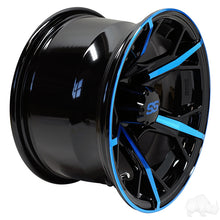 RHOX RX399, Gloss Black with Blue, 12x7 ET-25