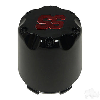 Center Cap, Black with Red SS