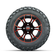 GTW Spyder Red/Black 12 in Wheels with 22x11.00-12 Rogue All Terrain Tires  Full Set