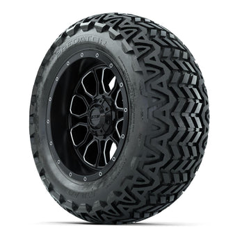 Set of (4) 14 in GTW® Volt Machined & Black Wheels with 23x10-14 Predator All-Terrain Tires