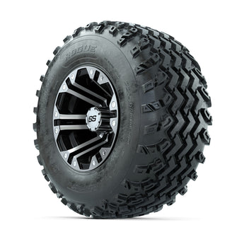 GTW Specter Machined/Black 10 in Wheels with 22x11.00-10 Rogue All Terrain Tires  Full Set