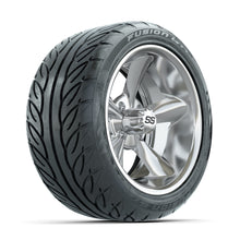 GTW Godfather Chrome 14 in Wheels with 225/40-R14 Fusion GTR Street Tires  Full Set