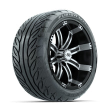 GTW Tempest Machined/Black 14 in Wheels with 225/40-R14 Fusion GTR Street Tires  Full Set