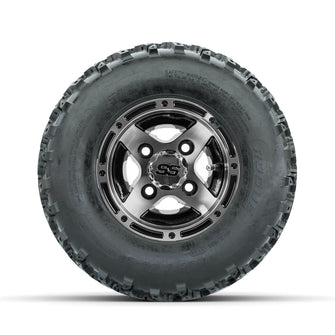 GTW Ranger Machined/Black 8 in Wheels with 18x9.50-8 Rogue All Terrain Tires  Full Set