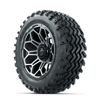 GTW Bravo Machined/Matte Grey 14 in Wheels with 23x10.00-14 Rogue All Terrain Tires  Full Set