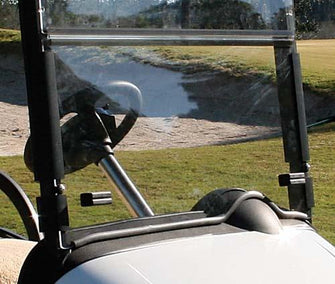 RedDot EZGO RXV 1/4" Thick Acrylic Folding Tinted Windshield with Rubber Trim (Years 2008-2023)