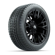 GTW® Vandal Matte Black/Machined 14 in Wheels with 205/30-14 Fusion Street Tires – Full Set