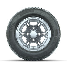 GTW Spyder Silver Brush 10 in Wheels with 205/50-10 Fusion SR Steel Belted Radial Tires  Full Set