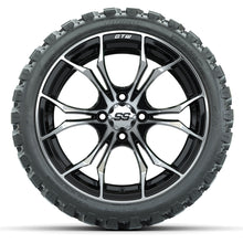 GTW Spyder Machined/Black 15 in Wheels with 23x10-R15 Nomad All-Terrain Tires  Full Set