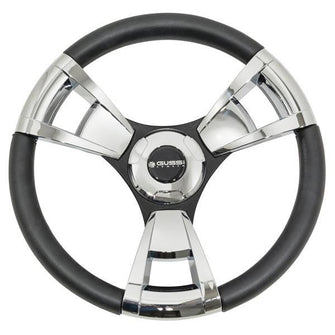 2004-Up Club Car Precedent - Gussi Italia Model 13 Black and Chrome Steering Wheel