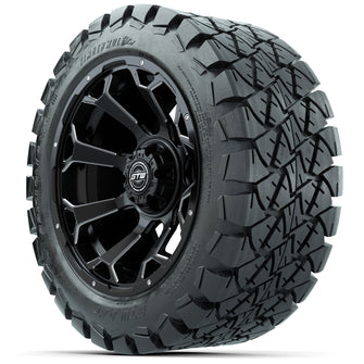 Set of (4) 14 in GTW Raven Wheels with 22x10-14 GTW Timberwolf All-Terrain Tires