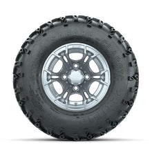 GTW Spyder Silver Brush 10 in Wheels with 22x11-10 Sahara Classic All Terrain Tires  Full Set