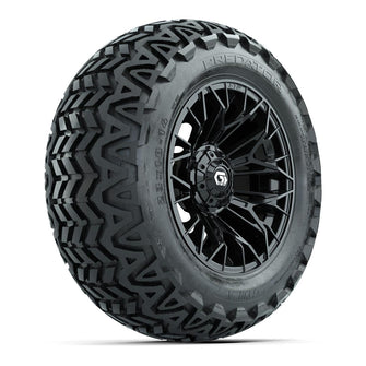 Set of (4) 14 in GTW® Stellar Black Wheels with 23x10-14 Predator All-Terrain Tires