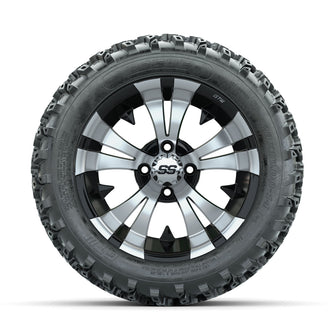 GTW Vampire Machined/Black 14 in Wheels with 23x10.00-14 Rogue All Terrain Tires  Full Set