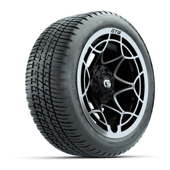 GTW Nexus Gloss Black/Silver 14 in Wheels with 205/30-14 Fusion Street Tires  Full Set