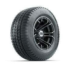 GTW Spyder Machined/Matte Grey 10 in Wheels with 205/50-10 Fusion Street Tires  Full Set