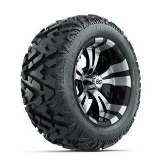 14ù GTW Vampire Black and Machined Wheels with 23ù Barrage Mud Tires  Set of 4