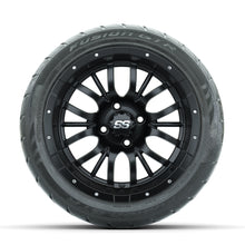 GTW Diesel Matte Black 14 in Wheels with 225/40-R14 Fusion GTR Street Tires  Full Set