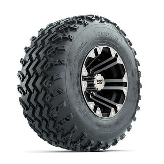 GTW Specter Machined/Black 10 in Wheels with 22x11.00-10 Rogue All Terrain Tires  Full Set