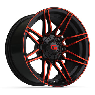 14″ GTW® Stealth Gloss Black with Red Face Wheel