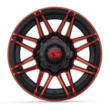 12″ GTW® Stealth Gloss Black with Red Face Wheel