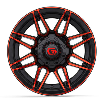 12" GTW Stealth Gloss Black with Red Face Wheel