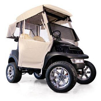 2004-Up Club Car Precedent - Red Dot 3-Sided Beige Straight Back Over-The-Top Soft Enclosure