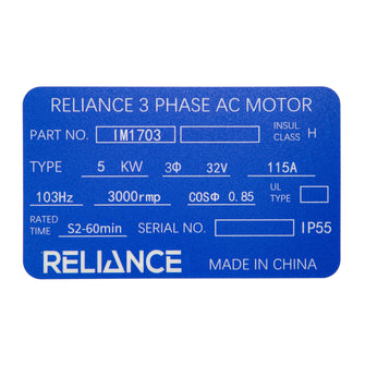 MadJax XSeries Storm Reliance Motor Label