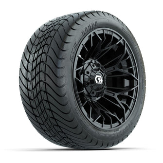 Set of (4) 12 in GTW® Stellar Black Wheels with 215/35-12 Mamba Street Tires