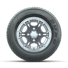 GTW Spyder Silver Brush 10 in Wheels with 205/50-10 Duro Low-profile Tires  Full Set