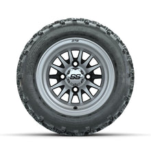 GTW Medusa Machined/Black 10 in Wheels with 18x9.50-10 Rogue All Terrain Tires – Full Set