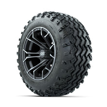 GTW Spyder Machined/Grey 12 in Wheels with 22x11.00-12 Rogue All Terrain Tires  Full Set