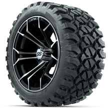 GTW Spyder Machined/Black 14 in Wheels with 23x10-14 GTW Nomad All-Terrain Tires  Full Set