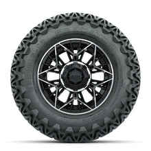 Set of (4) 12 in GTW Stellar Machined & Black Wheels with 23x10.5-12 Predator All-Terrain Tires