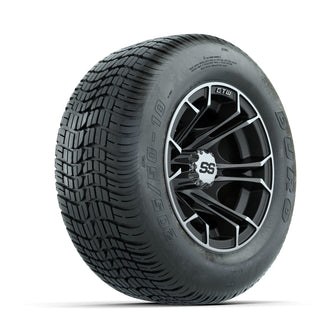 GTW Spyder Machined/Matte Grey 10 in Wheels with 205/50-10 Duro Low-profile Tires  Full Set