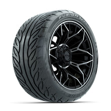 GTW Stellar Machined/Black 14 in Wheels with 225/40-R14 Fusion GTR Street Tires  Full Set