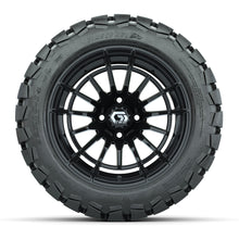 GTW Boost Gloss Black 14 in Wheels with 22x10-14 Timberwolf All-Terrain Tires  Full Set