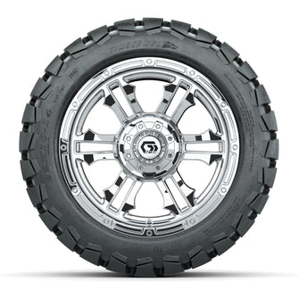 GTW® Shogun Chrome 14 in Wheels with 22x10-14 Timberwolf All-Terrain Tires – Full Set