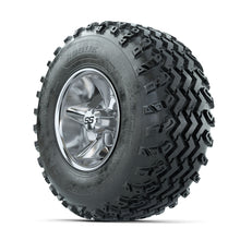 GTW Godfather Chrome 10 in Wheels with 22x11.00-10 Rogue All Terrain Tires  Full Set