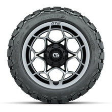 GTW® Nexus Gloss Black/Silver 14 in Wheels with 22x10-14 Timberwolf All-Terrain Tires – Full Set