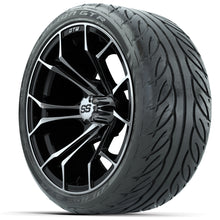 GTW Spyder Machined/Black 15 in Wheels with 215/40-R15 Fusion GTR Street Tires  Full Set