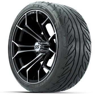 GTW Spyder Machined/Black 15 in Wheels with 215/40-R15 Fusion GTR Street Tires  Full Set