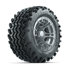 GTW Spyder Silver Brush 10 in Wheels with 18x9.50-10 Sahara Classic All Terrain Tires  Full Set