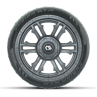 GTW Shogun Gunmetal 14 in Wheels with 205/40-R14 Fusion GTR Steel Belted Street Tires  Full Set