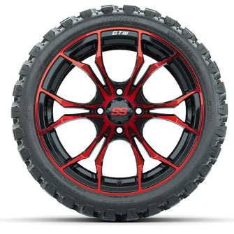 GTW Spyder Red/Black 15 in Wheels with 23x10-R15 Nomad All-Terrain Tires  Full Set