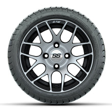 12ù GTW Pursuit Black/Machined Wheels with Mamba Street Tires  Set of 4