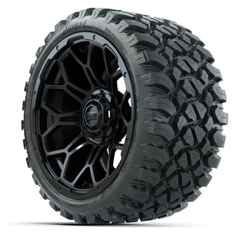 Set of (4) 15" GTW Bravo Matte Black Wheels with 23x10-R15 Nomad All-Terrain Tires